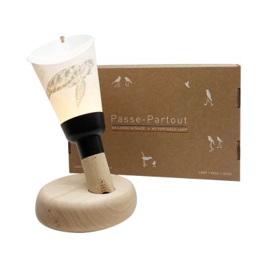 Coffret Lampe Nomade Tortue de Mer base noir - Maison Polochon