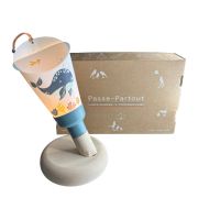 Coffret Lampe Nomade enfant Baleine Rêveuse base bleu glacier - Maison Polochon