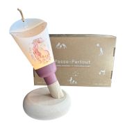 Coffret Lampe Nomade enfant Licorne base rose d'antan - Maison Polochon