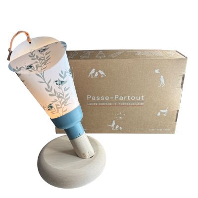 Coffret Lampe Nomade enfant Monceau base bleu glacier - Maison Polochon