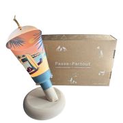 Coffret Lampe Nomade enfant Vanlife base bleu glacier - Maison Polochon