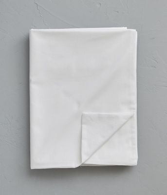 Cache-sommier uni en coton coloris blanc 140x190 - Sylvie Thiriez