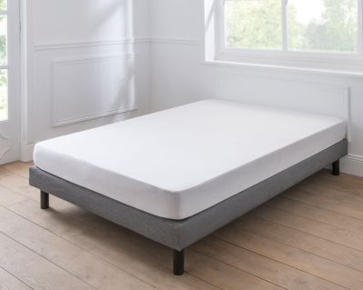 Protection de matelas Equilibre en molleton de coton blanc 120x200