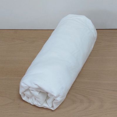 Drap housse en flanelle coloris blanc 140x190 - Tradilinge