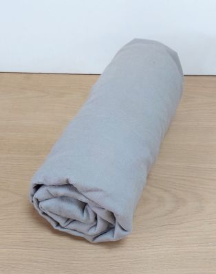 Drap housse en flanelle coloris souris 160x200 - Tradilinge