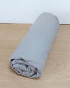 Drap housse en flanelle coloris souris 90x200 - Tradilinge