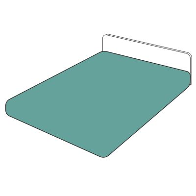 Drap housse uni percale coloris jade 120x200 - Tradilinge