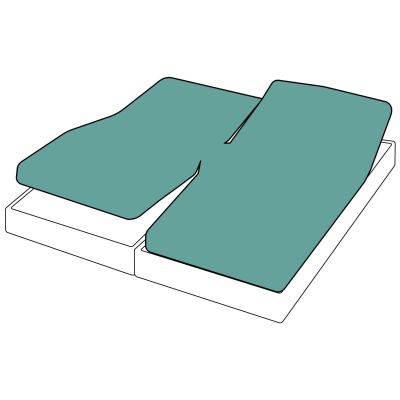 Drap housse uni percale coloris jade TPR 2x100x200 - Tradilinge