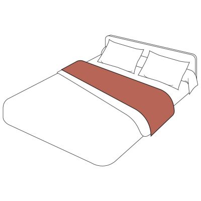 Drap plat uni percale coloris acajou 280x325 - Tradilinge