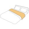 Drap plat uni percale coloris ambre