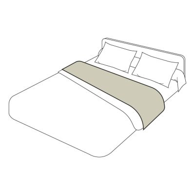 Drap plat uni percale coloris beige 180x290 - Tradilinge