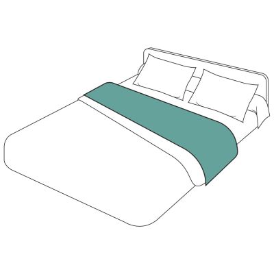 Drap plat uni percale coloris jade 180x290 - Tradilinge