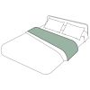 Drap plat uni percale coloris sauge