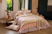 Housse de couette Inouk rose coton 140x200 - Tradilinge