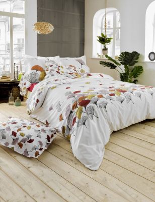 Parure Ginkgo rose en percale DP180x290+DH90x190+1TT43x140 - Tradilinge