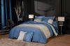 Taie d'oreiller Tiago satin de coton indigo 65x65