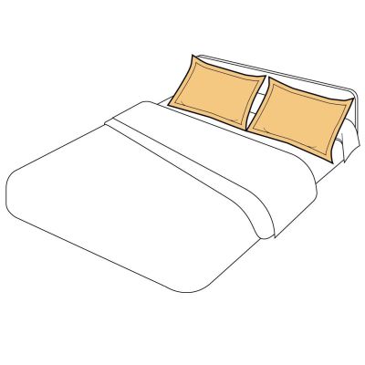 Taie d'oreiller uni percale coloris ambre 65x65 - Tradilinge