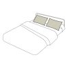 Taie d'oreiller uni percale coloris beige 50x70