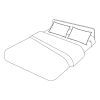 Taie d'oreiller uni percale coloris blanc 50x70