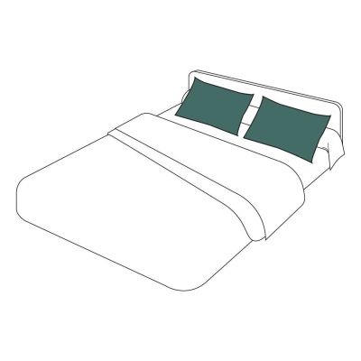 Taie d'oreiller uni percale coloris émeraude 65x65 - Tradilinge