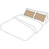 Taie d'oreiller uni percale coloris moka 50x70