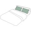 Taie d'oreiller uni percale coloris sauge 65x65