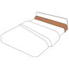 Taie de traversin uni percale coloris cognac