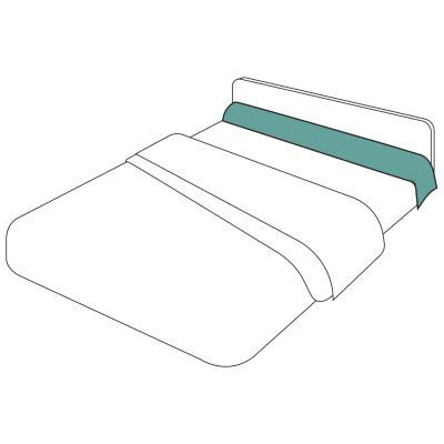 Taie de traversin uni percale coloris jade 43x140 - Tradilinge