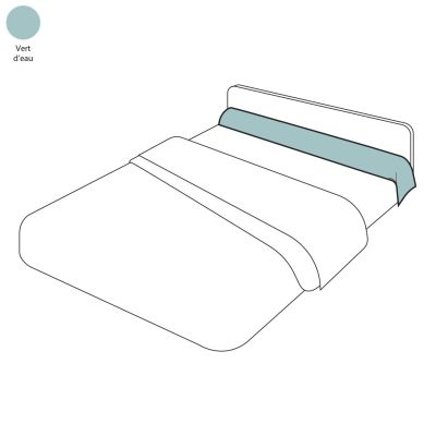 Taie de traversin Uni en percale vert